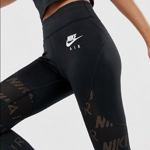 Nike Air Mesh Running Logo Leggings Small